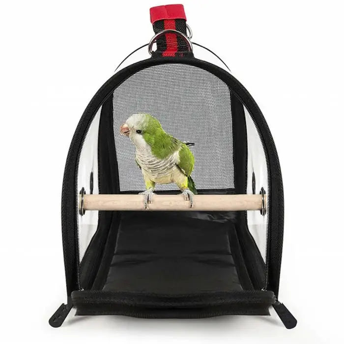 Bird Carrier Cage Transparent PVC Breathable Parrots Travel Bag Pet Backpack Birdcage Bird Travel Bag Pet Supplies Pet Carrier