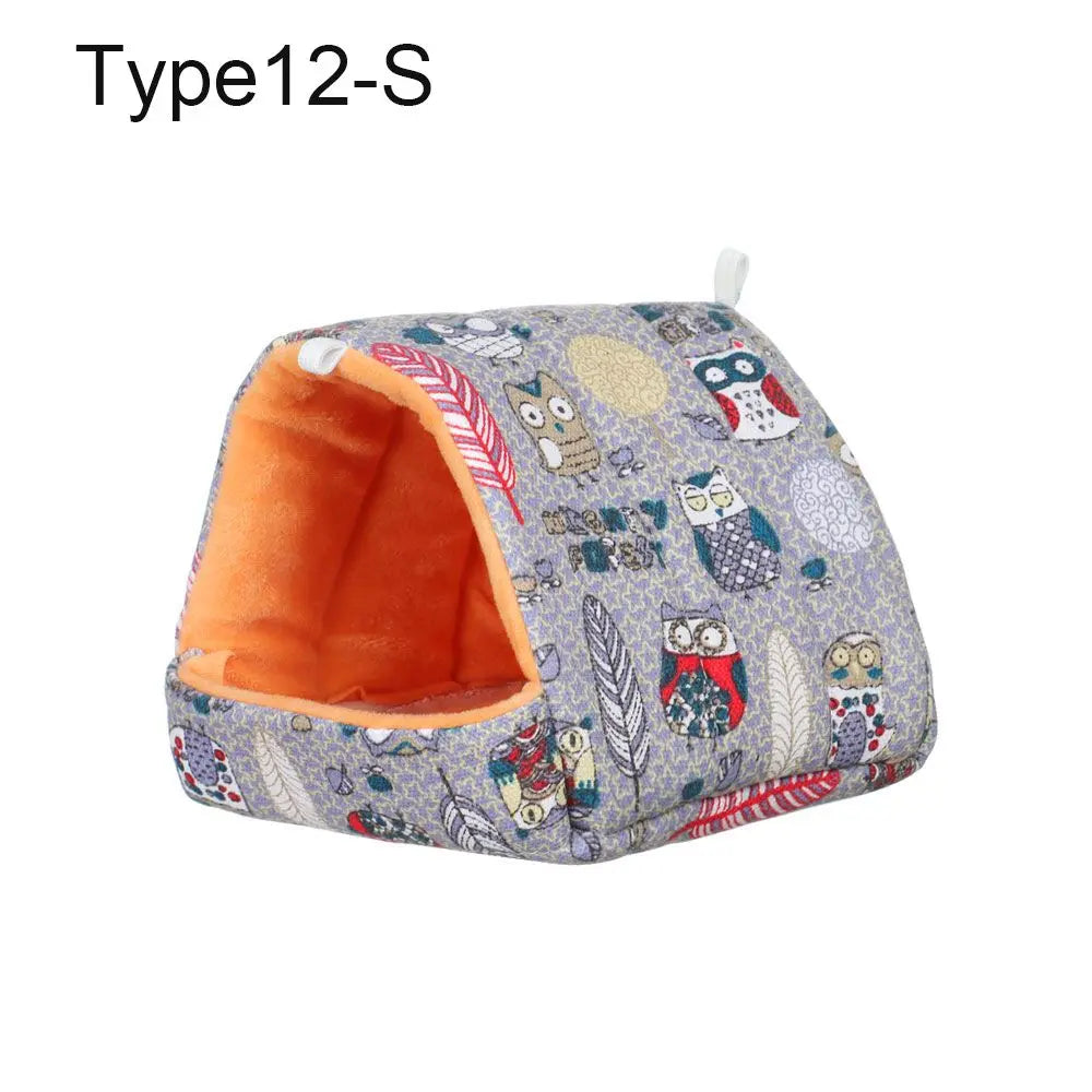 Mini Soft Comfortable Rabbit Squirrel Mini Cage Warm Mat Guinea Pig Nest Hamster House Small Animal Sleeping Bed