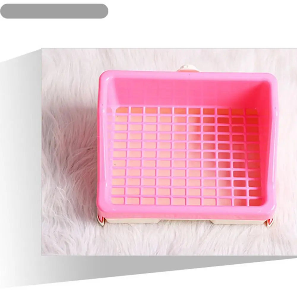 Rabbit Litter Box With Drawer Place Firmly Pet Bedpan Corner Toilet Box With Grate Potty For Adult Guinea Pig cat Dog Supplies