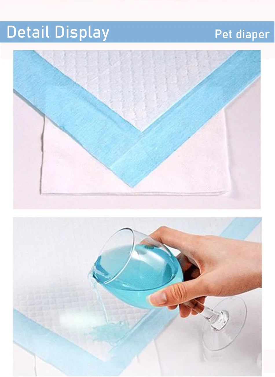 Super Absorbent Pet Diaper Dog Training Pee Pads Disposable Puppy Potty Pads Soakers For Cats Dog Diapers Cage Mat Pet Supplies