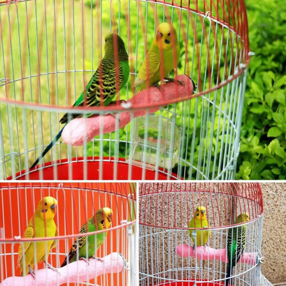 Parrot Stand Rod Toys Bird Claw Beak Grinding Bar Parrot Teeth Stone Stick Pet Chew Perch Toy Bird Cage Hanging Swing