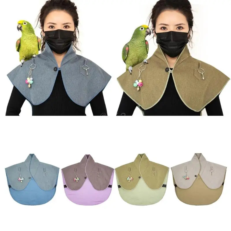 Parrots Anti-Scratch Shoulder Protector for Bird Anklet&Toy Cockatiels Finches Multi-Functional Pet Shoulder Pad Diaper