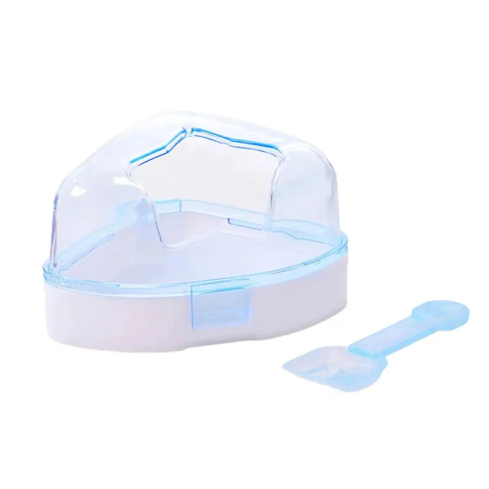 Transparent Hamster Toilet Plastic Deodorizing Bath Basin With Shovel Large Space Bathroom Sand Nest Bathing Tub Pet Supplies