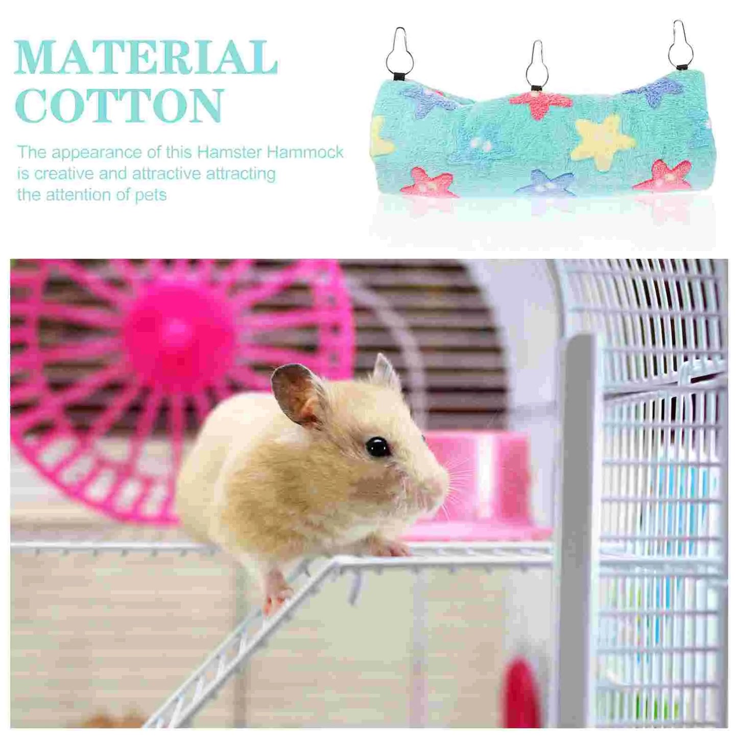 Squirrel Cage Rat Tunnel Nest Toy Hedgehog House Cotton Bedding Hamster Ferret Hammock for