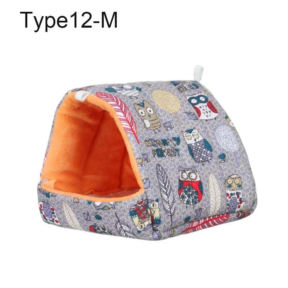 Mini Soft Comfortable Rabbit Squirrel Mini Cage Warm Mat Guinea Pig Nest Hamster House Small Animal Sleeping Bed