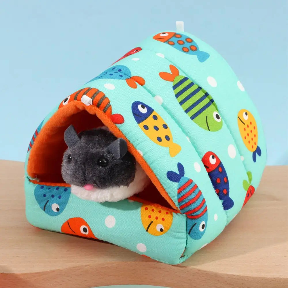 Mini Soft Comfortable Rabbit Squirrel Mini Cage Warm Mat Guinea Pig Nest Hamster House Small Animal Sleeping Bed