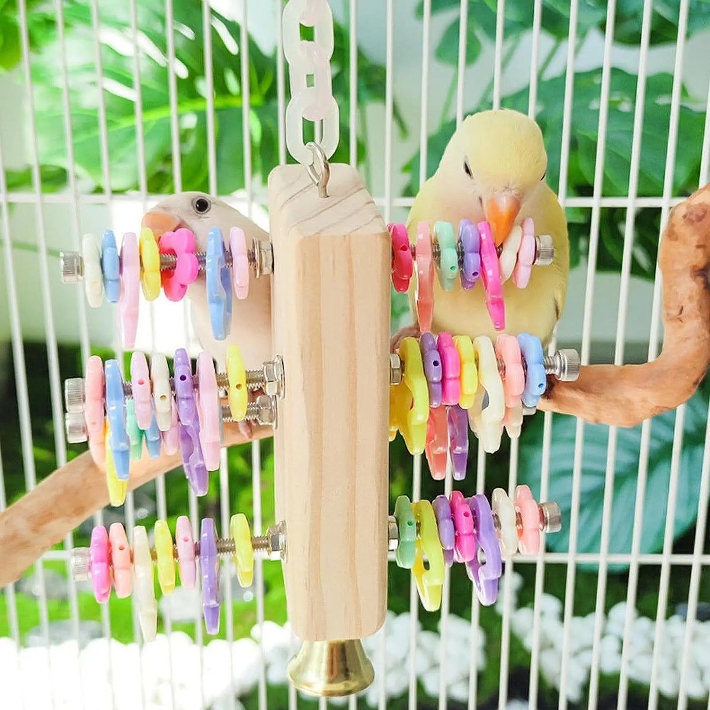 Birds Cage Hanging Toy Pet Interior Supplies Bird Parrot Chewing Toy for