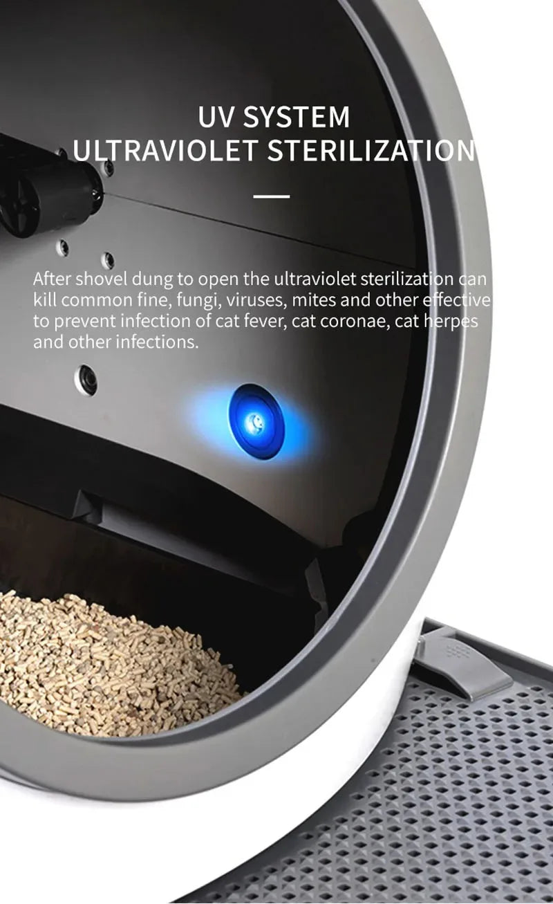 Smart Cat Litter Box Large Tray Self-cleaning Cats Toilet Automatic Closed Sandboxes Electronic Smart Litter for Cat Pet Product