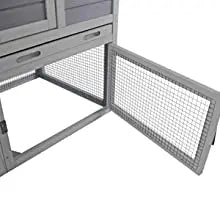 Rabbit Hutch Indoor Outdoor Bunny Cage with Run,Guinea Pig House Pull Out Upper Tray