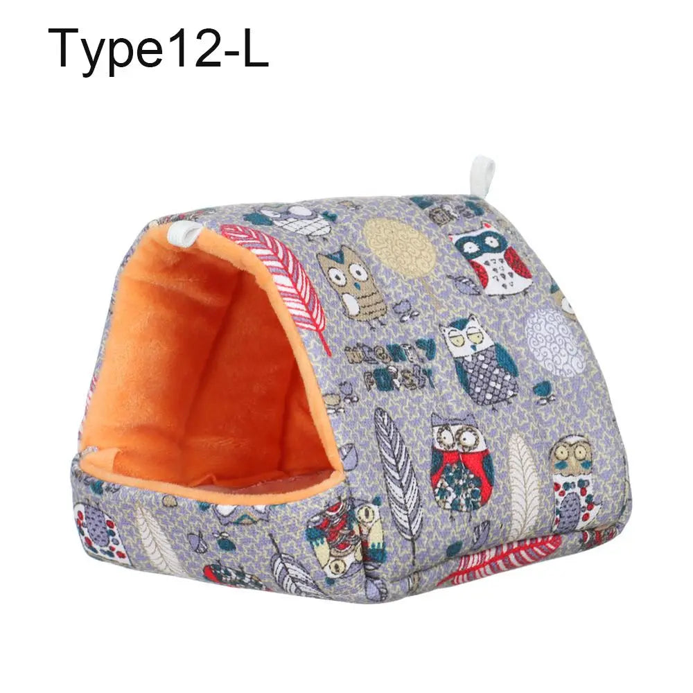 Mini Soft Comfortable Rabbit Squirrel Mini Cage Warm Mat Guinea Pig Nest Hamster House Small Animal Sleeping Bed