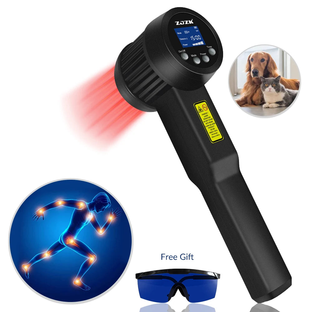 5W 808nm 650nm Veterinary Cold Laser Therapy Device Professional Horse Dogs  Pain Relief Tissue Repair Veterinarians & Home Use