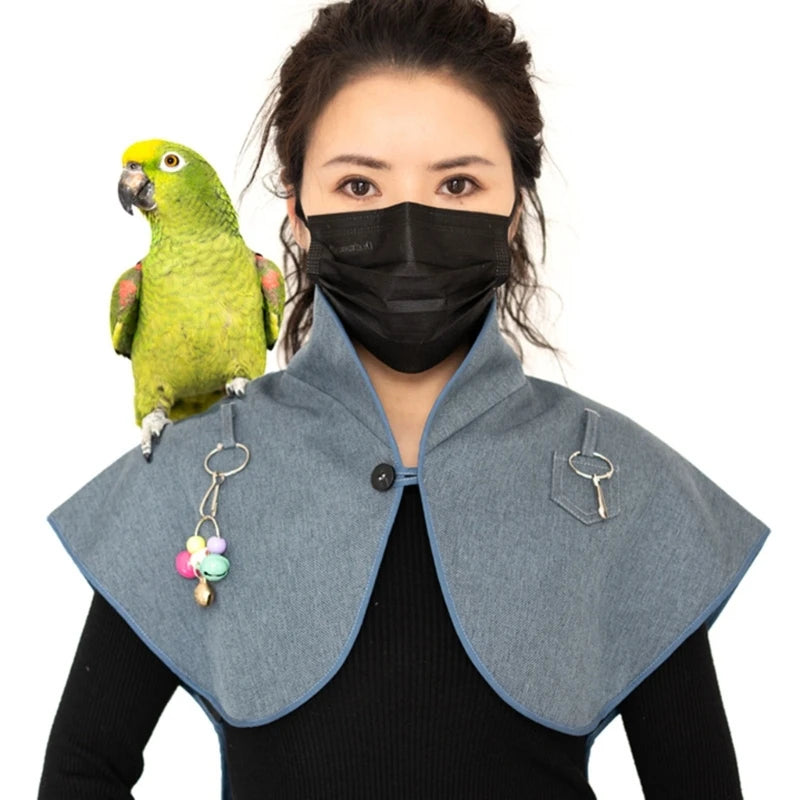 Parrots Anti-Scratch Shoulder Protector for Bird Anklet&Toy Cockatiels Finches Multi-Functional Pet Shoulder Pad Diaper