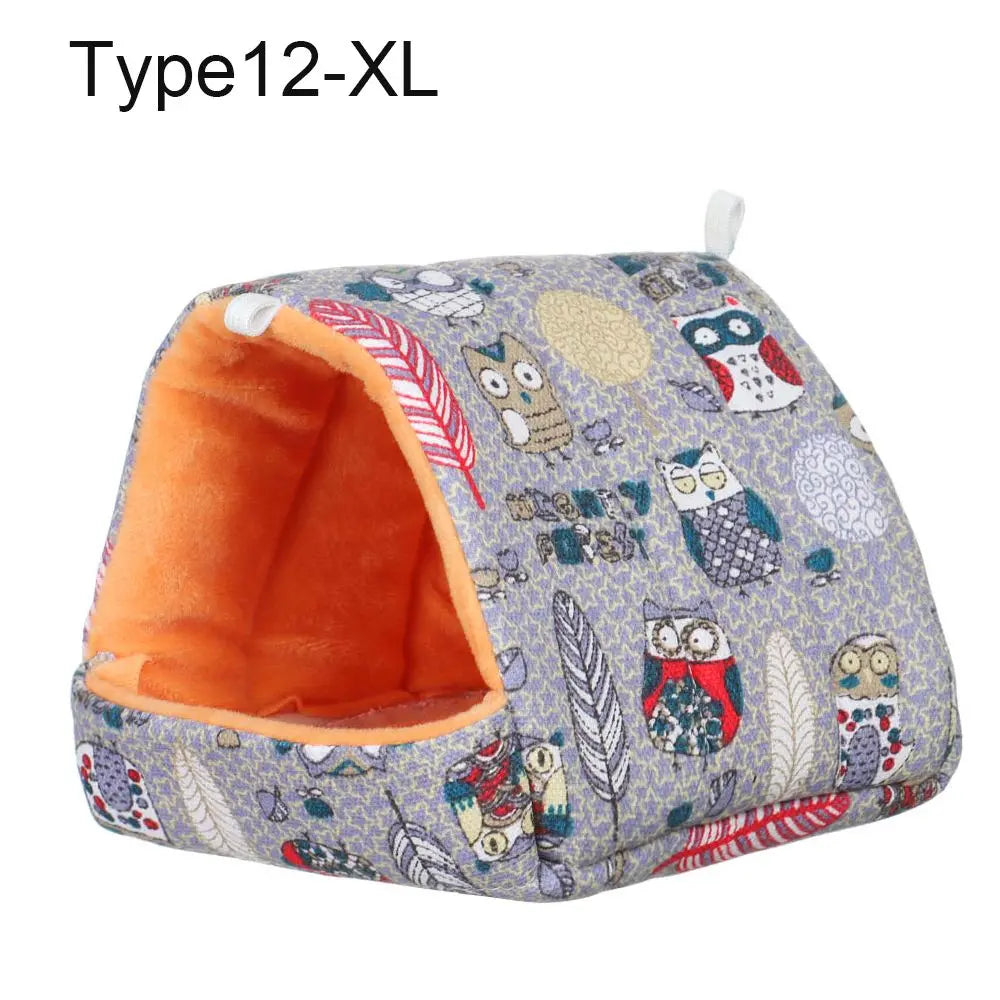 Mini Soft Comfortable Rabbit Squirrel Mini Cage Warm Mat Guinea Pig Nest Hamster House Small Animal Sleeping Bed