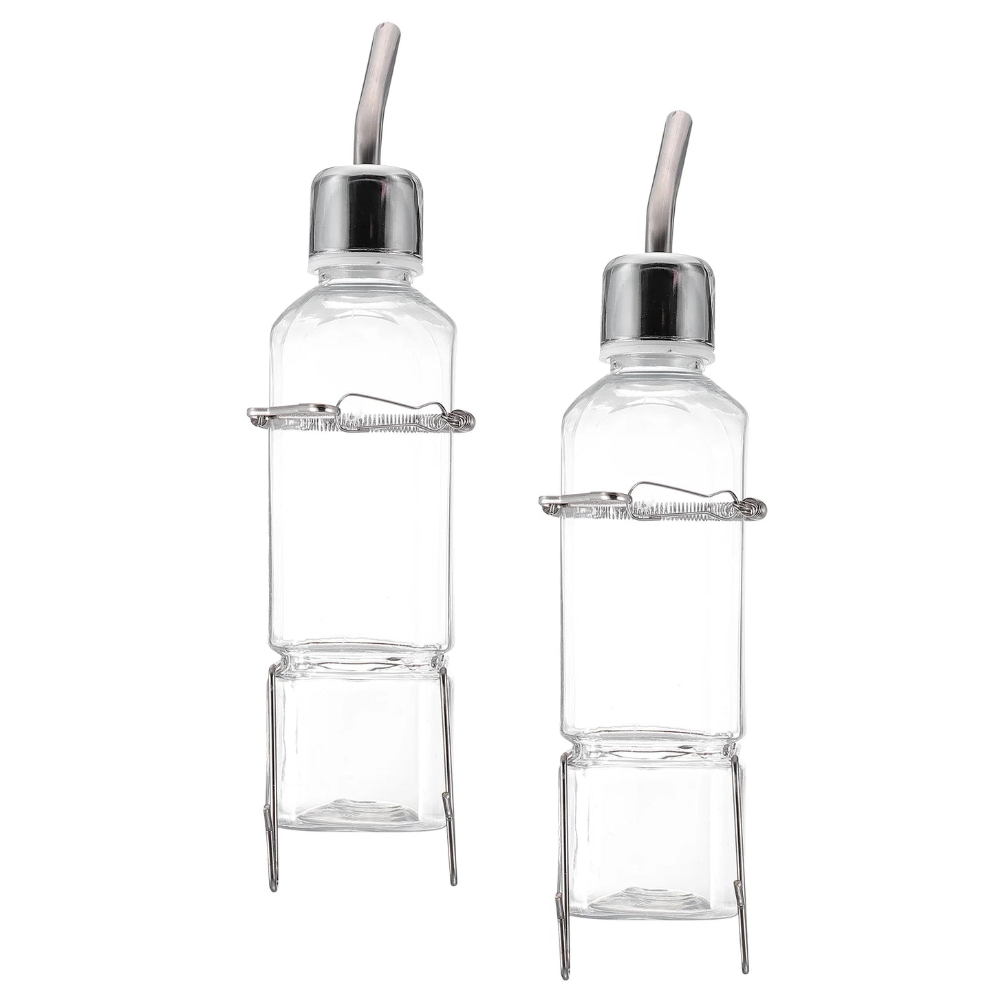 2 Pcs Bird Feeders Rabbit Drinker Water Fountain Per Bunny Drinking Bottle Pet Supply Transparent