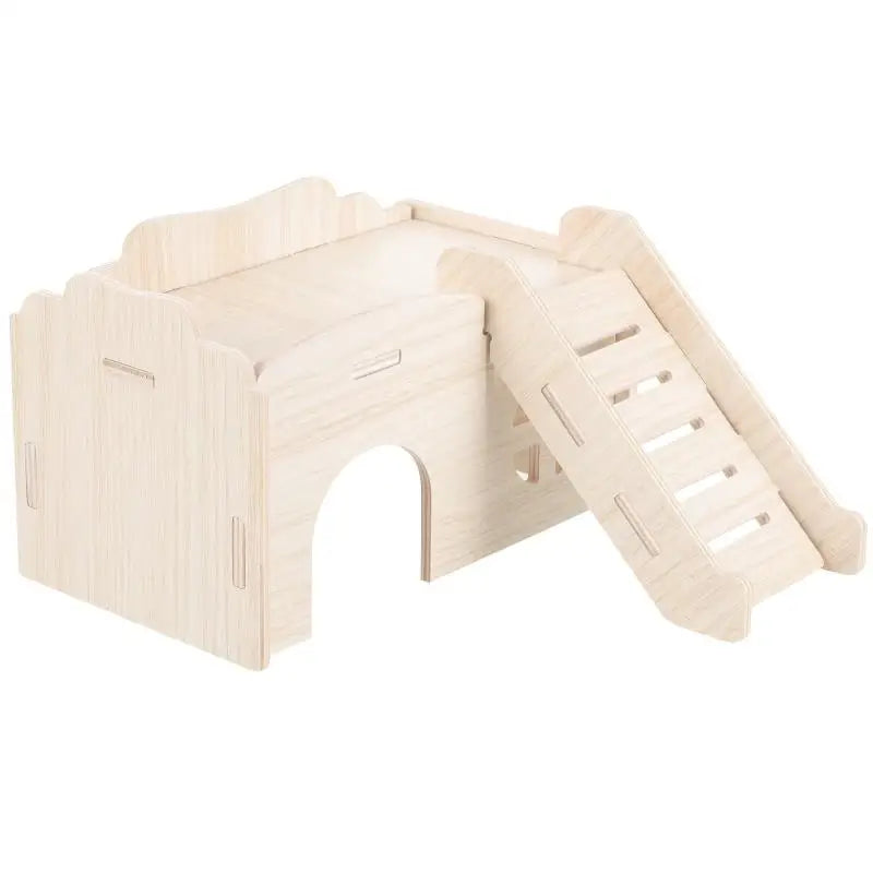 Wooden Hamster Bed Rabbit Toys Bunny Cage Accessories Gerbil Bedding House Hideout Solid Chew Hides Houses and Hideouts