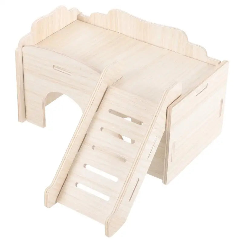 Wooden Hamster Bed Rabbit Toys Bunny Cage Accessories Gerbil Bedding House Hideout Solid Chew Hides Houses and Hideouts