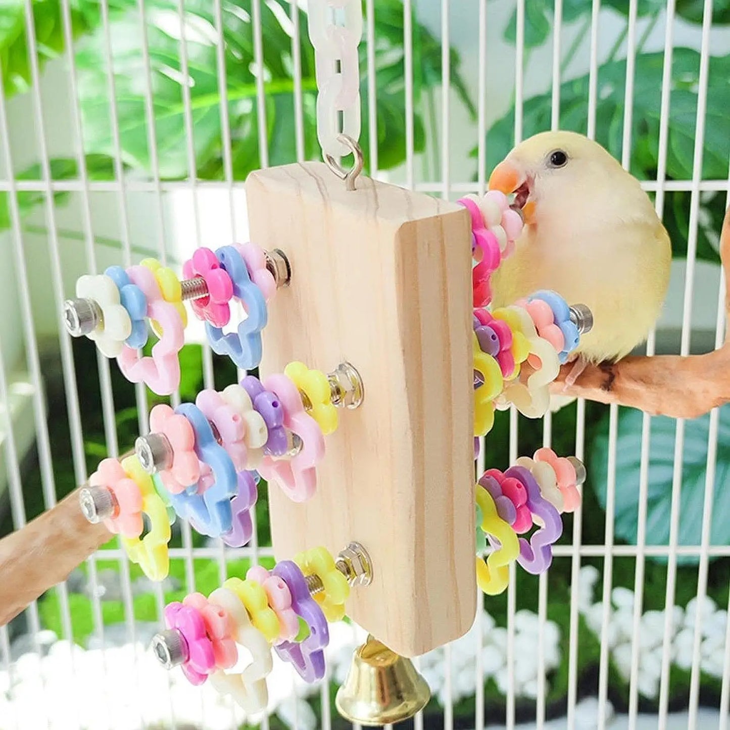 Birds Cage Hanging Toy Pet Interior Supplies Bird Parrot Chewing Toy for