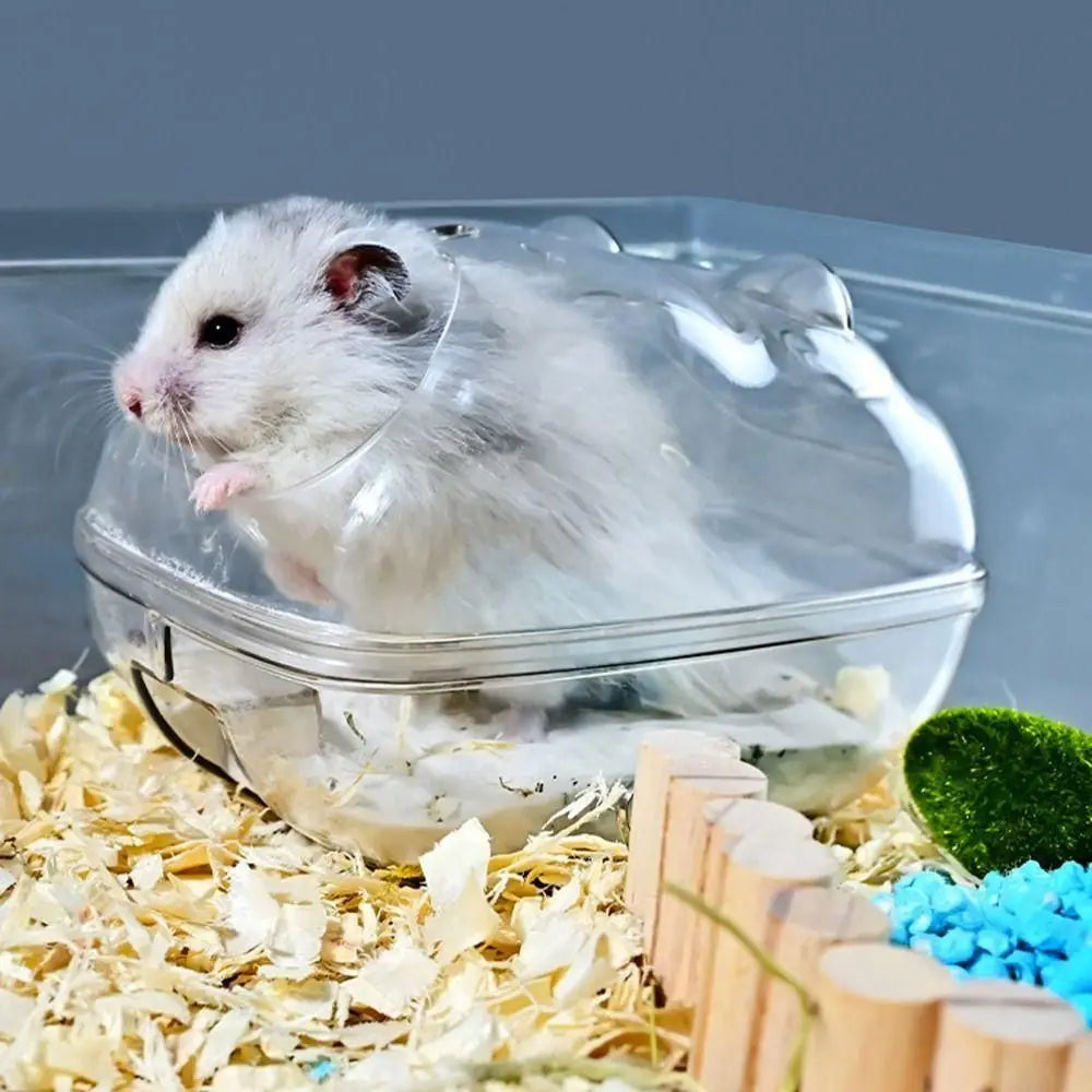 Transparent Hamster Toilet Cage Room Guinea Pig Cage Hamster Sand Bath Acrylic Plastic Mouse Box Hamster