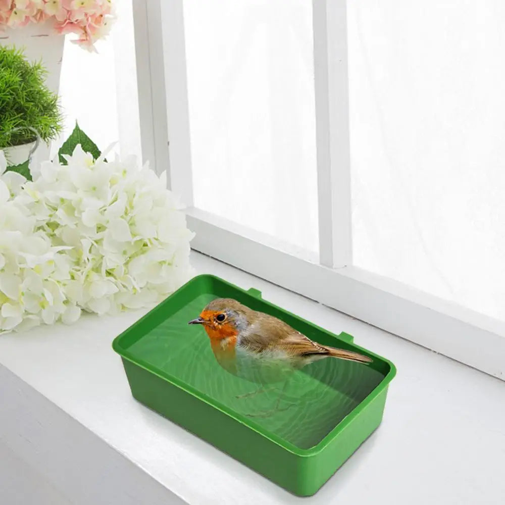 Bird Water Bath Tub For Pet Cage Hanging Shower Bowl Parrot Parakeet Bird Bath Birdbath Bird Feeder Food Water Bowl Bathroom Toy