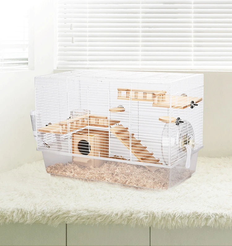 Hamster Cage Golden Silk Bear 60 Basic House Hedgehog Guinea Pig Rabbit Honey Bag Glider Pet Nest Cage Pet Supplies