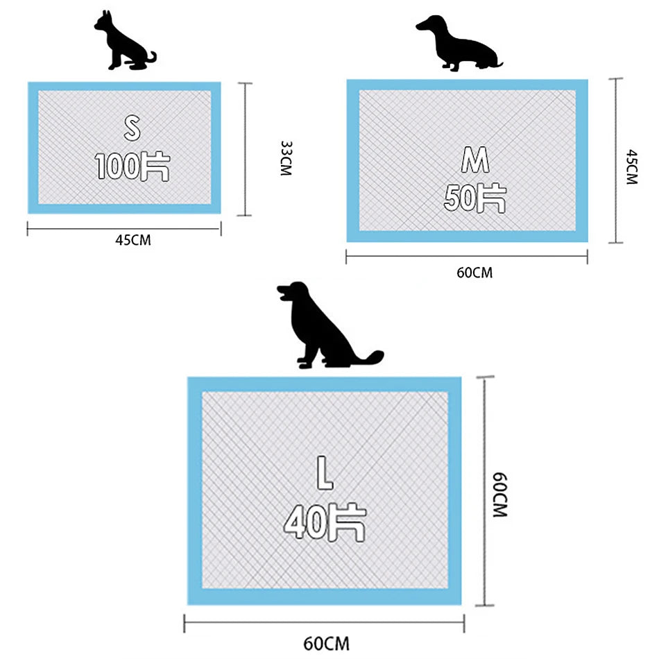 Super Absorbent Pet Diaper Dog Training Pee Pads Disposable Puppy Potty Pads Soakers For Cats Dog Diapers Cage Mat Pet Supplies