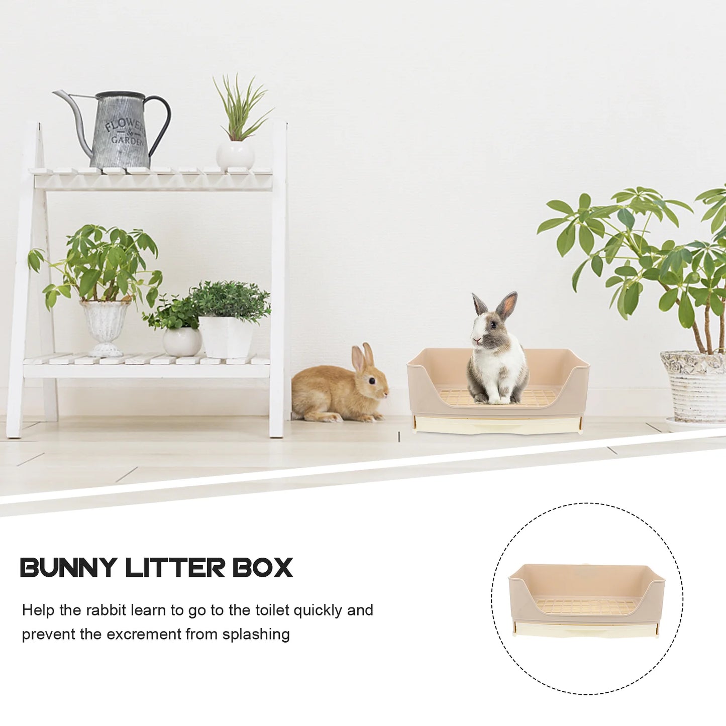 Rabbit Toilet Litter Boxes Little Pig Pee Basin Bunny Pet Supply Drawer Potty Tray