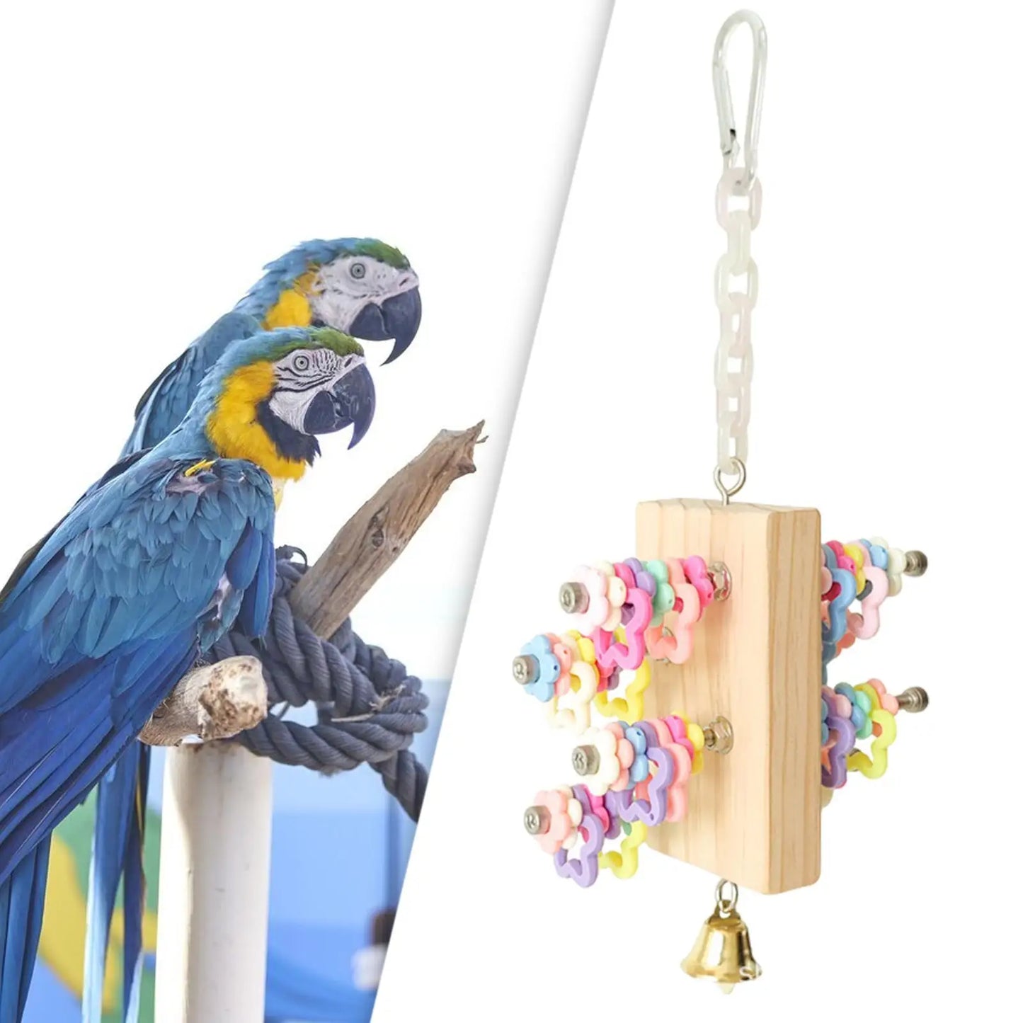 Birds Cage Hanging Toy Pet Interior Supplies Bird Parrot Chewing Toy for