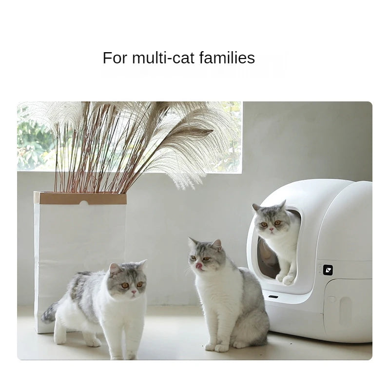 Pet Product Supplier Self-cleaning Cat Toilet Luxury Fully Enclosed Automatic Cat Litter Toilet Box