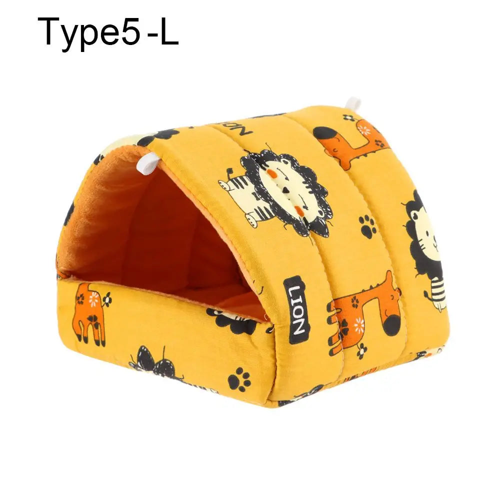 Mini Soft Comfortable Rabbit Squirrel Mini Cage Warm Mat Guinea Pig Nest Hamster House Small Animal Sleeping Bed