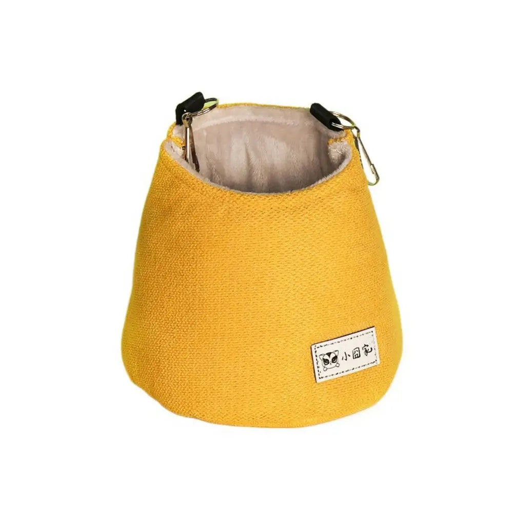 Opening Winter Sugar Glider Pouch Hanging Soft Squirrel Bed Cage Warm Cloth/Plush Hamster Hanging Bed for Guinea Pig/Bunny