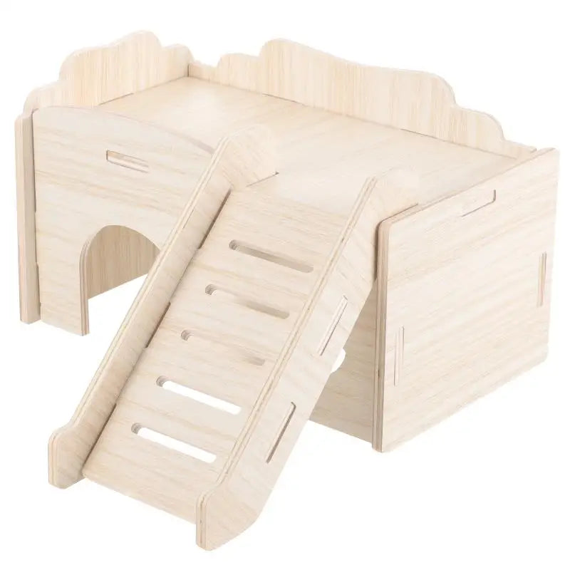 Wooden Hamster Bed Rabbit Toys Bunny Cage Accessories Gerbil Bedding House Hideout Solid Chew Hides Houses and Hideouts