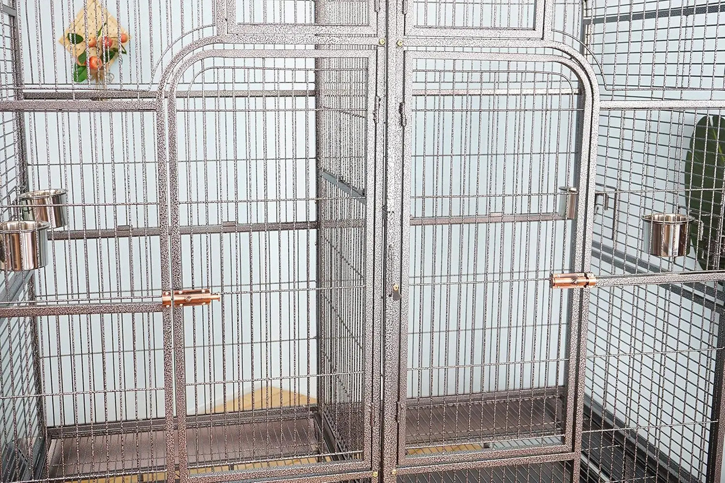 Double Cage with Center Divider for Bird Parrot Aviary New 64"L X 32"W X 73"H