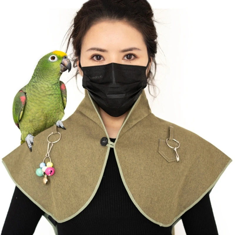 Parrots Anti-Scratch Shoulder Protector for Bird Anklet&Toy Cockatiels Finches Multi-Functional Pet Shoulder Pad Diaper