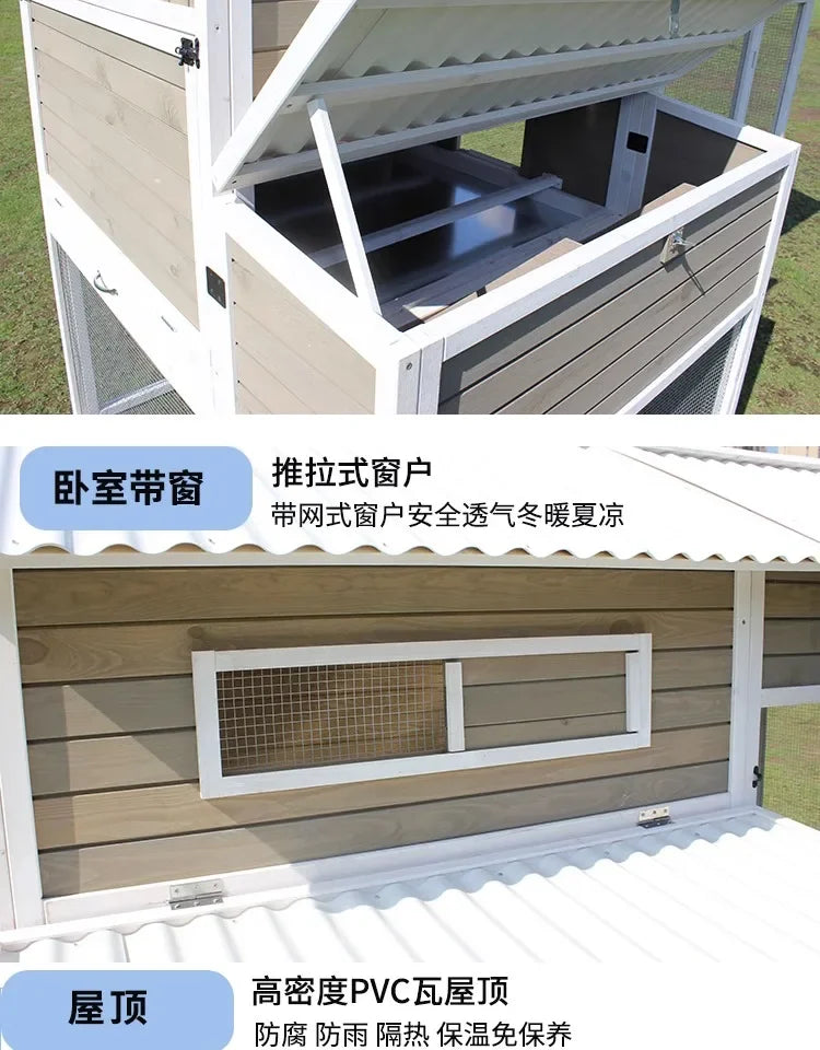 Solid Wood Household Large Chicken  Rabbit Cage Extra Large Outdoor House Dove Cat Dog Nest Bird