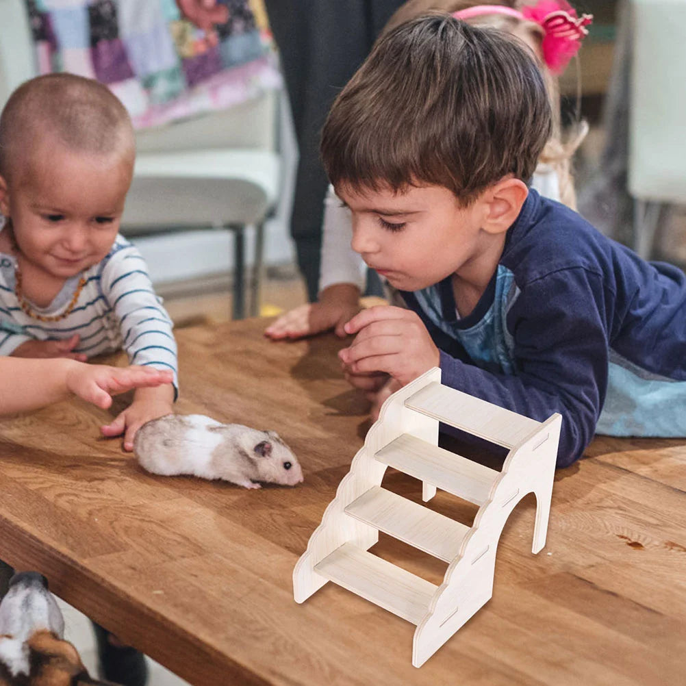 Hamster Climbing Ladder Platform Toy Cage Rat Toys Wood Small Pets Training Supplies Wooden Bird