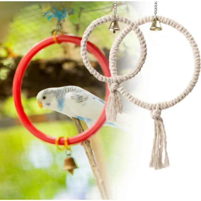 Parrot Climbing Rope Boredom Breaker Nest Swing Parrot Toy Chew Play Toy for Parakeet Canary Cockatoos Cockatiels Pet Supplies