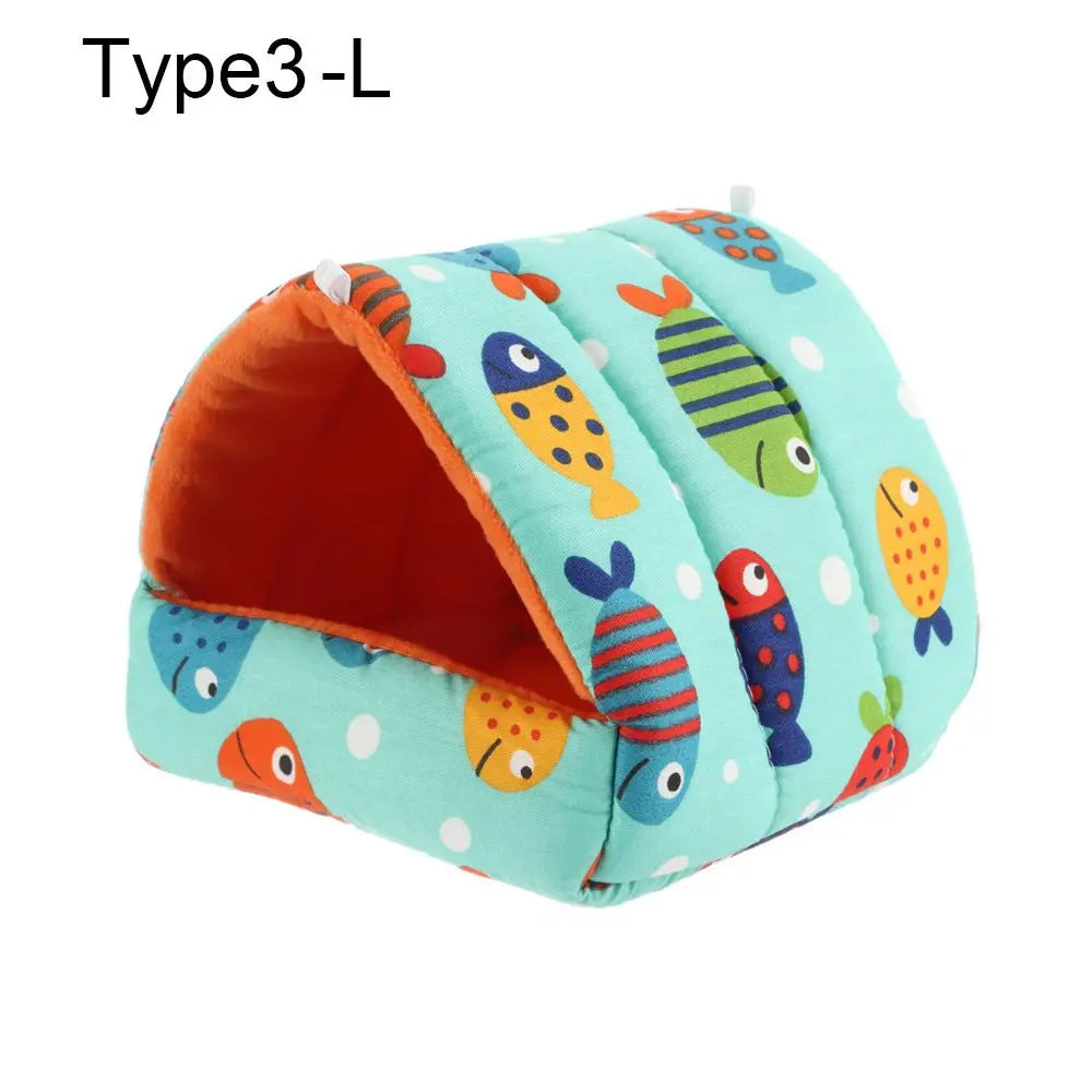 Mini Soft Comfortable Rabbit Squirrel Mini Cage Warm Mat Guinea Pig Nest Hamster House Small Animal Sleeping Bed