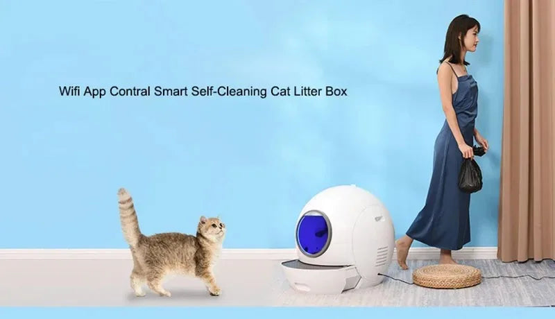 Smart Cat Litter Box Large Tray Self-cleaning Cats Toilet Automatic Closed Sandboxes Electronic Smart Litter for Cat Pet Product