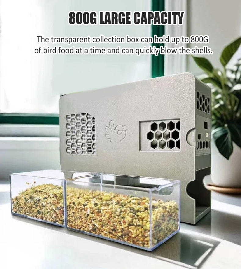 Bird Grain Blowing Machine Washable Electric Bird Food Shucker Cereals Peeling Shell Blower Birds Supplies Parrot Accessories