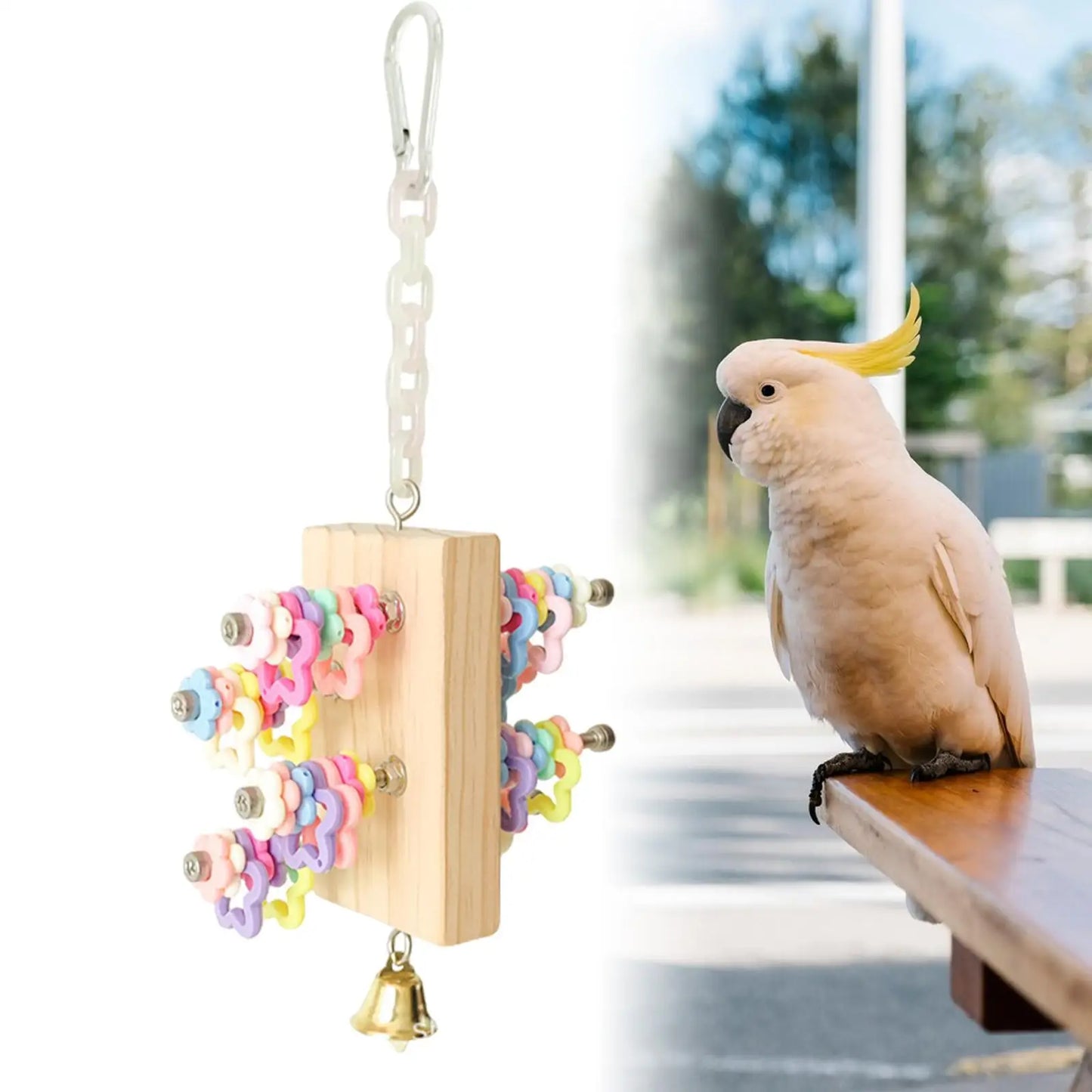 Birds Cage Hanging Toy Pet Interior Supplies Bird Parrot Chewing Toy for