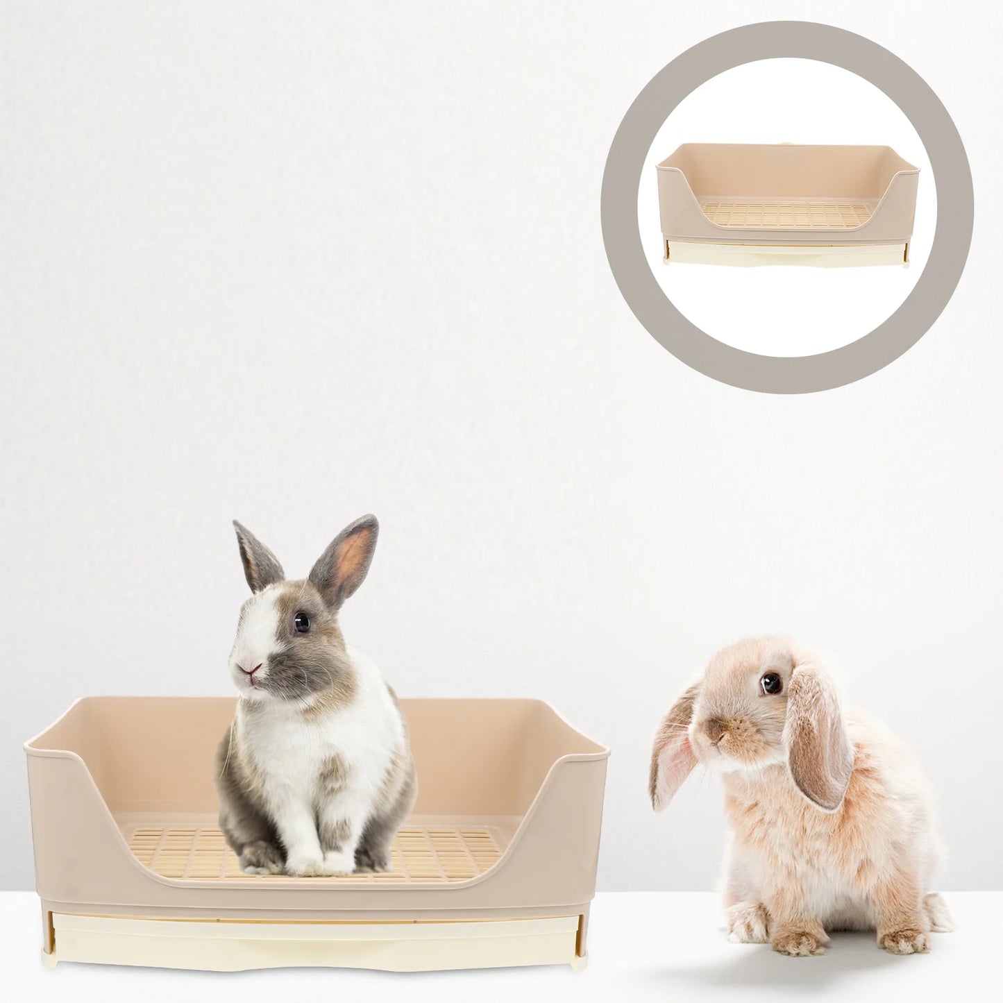 Rabbit Toilet Litter Boxes Little Pig Pee Basin Bunny Pet Supply Drawer Potty Tray