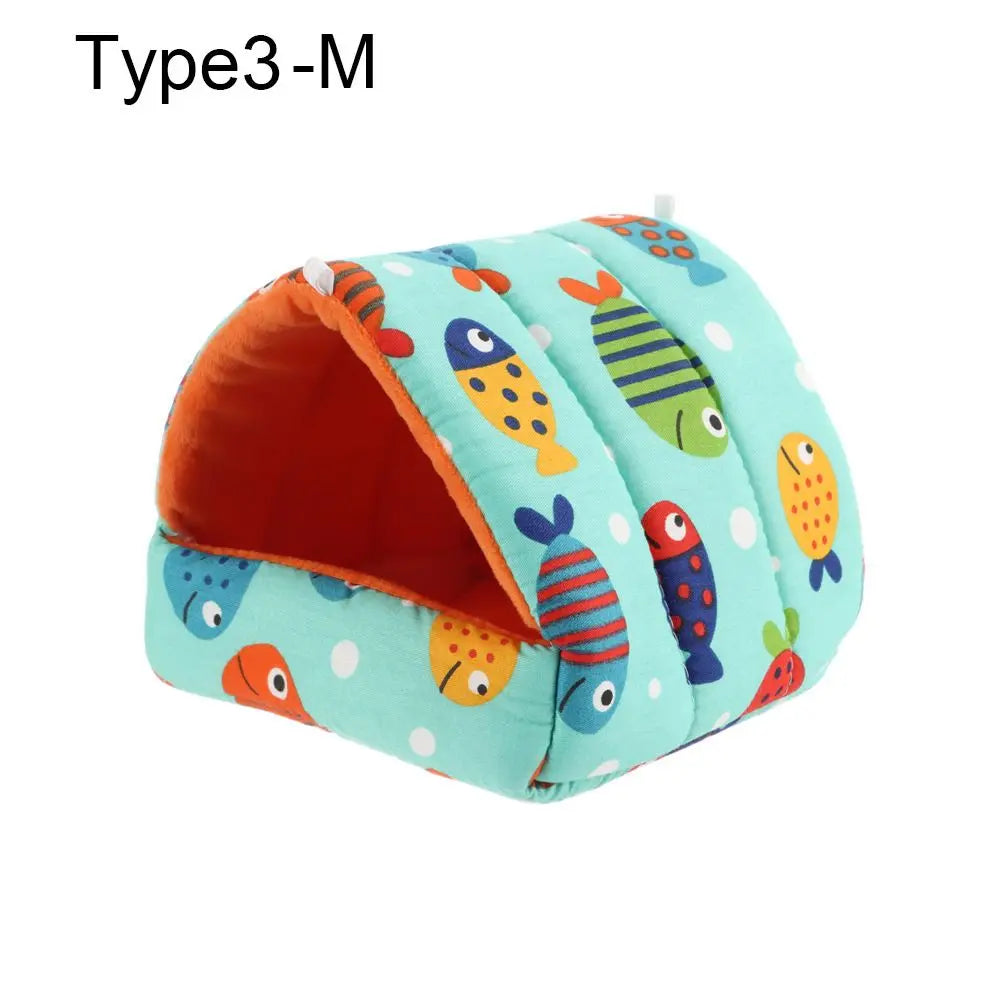 Mini Soft Comfortable Rabbit Squirrel Mini Cage Warm Mat Guinea Pig Nest Hamster House Small Animal Sleeping Bed