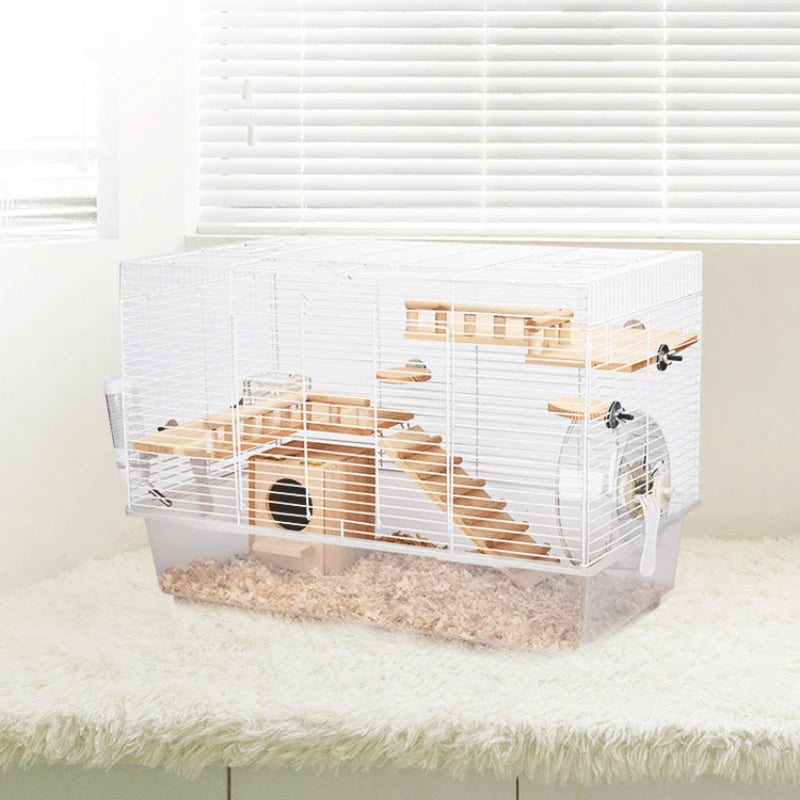 Hamster Cage Golden Silk Bear 60 Basic House Hedgehog Guinea Pig Rabbit Honey Bag Glider Pet Nest Cage Pet Supplies