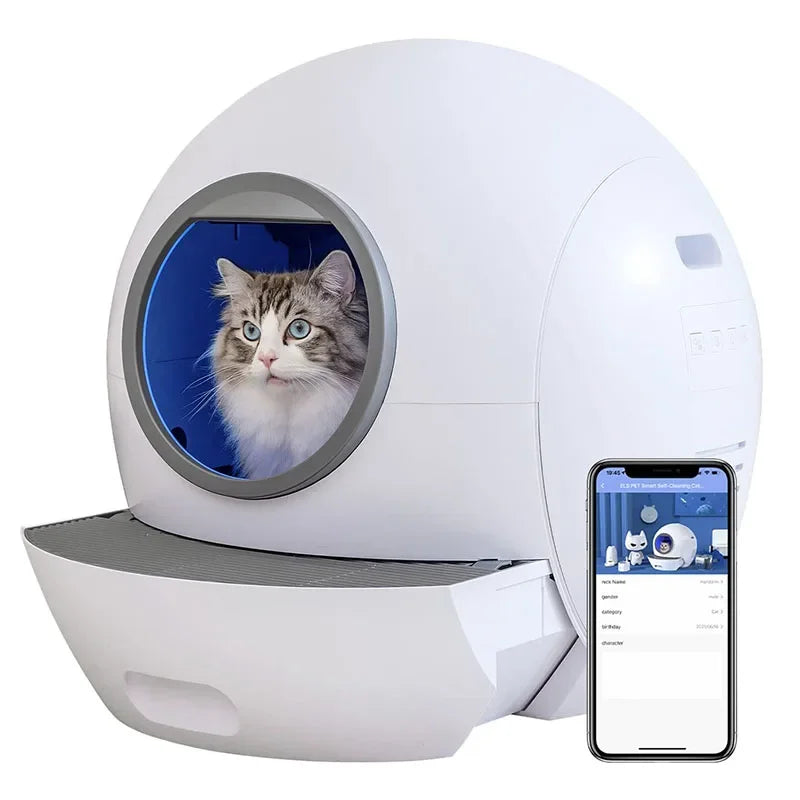 Smart Cat Litter Box Large Tray Self-cleaning Cats Toilet Automatic Closed Sandboxes Electronic Smart Litter for Cat Pet Product