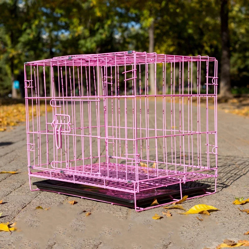 Pet Items  Rabbit Cage Kitten Puppy Cage Pure Metal Foldable Portable Pet Cage Home Bedroom Pet Essential Supplies