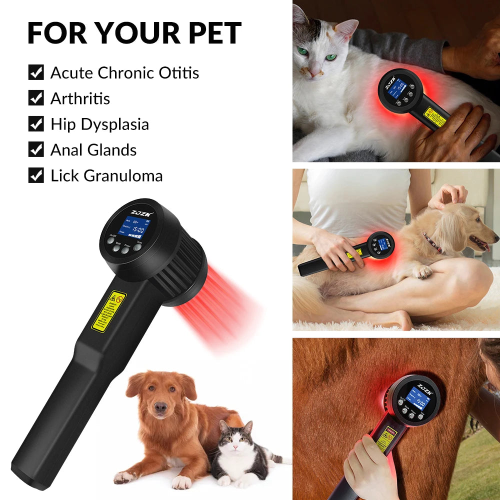 5W 808nm 650nm Veterinary Cold Laser Therapy Device Professional Horse Dogs  Pain Relief Tissue Repair Veterinarians & Home Use